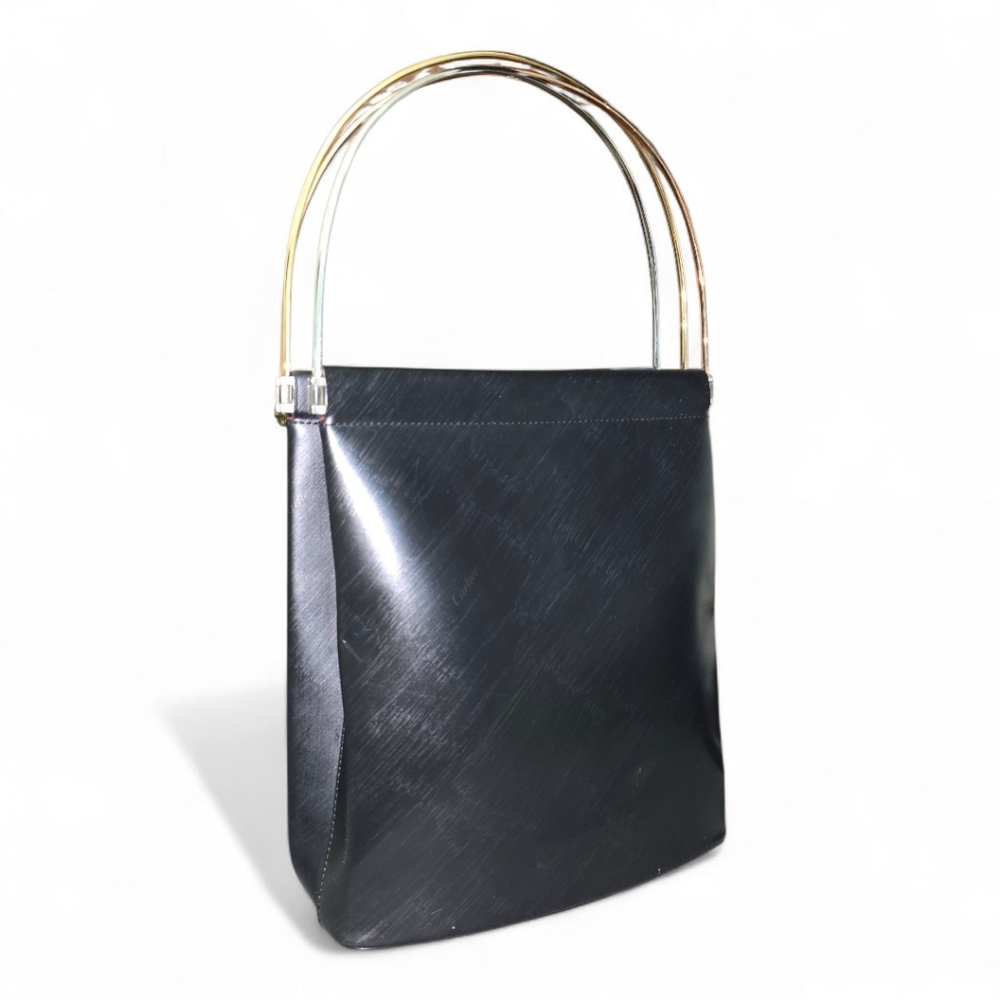 Cartier Black Leather Handbag